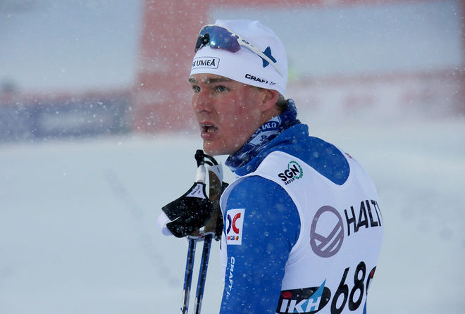 MARCUS GRATE spurtade ner klubbkompisen Robin Norum i 7-mila-rullen i Västerbotten. Här från Skandinaviska cupen i Lahtis i vintras. Foto/rights: KJELL-ERIK KRISTIANSEN/sweski.com