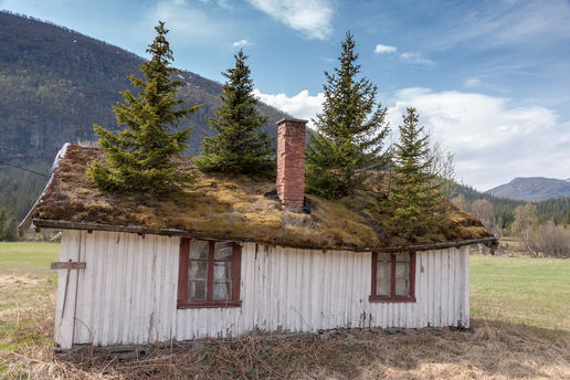Gammel stue på fjellet