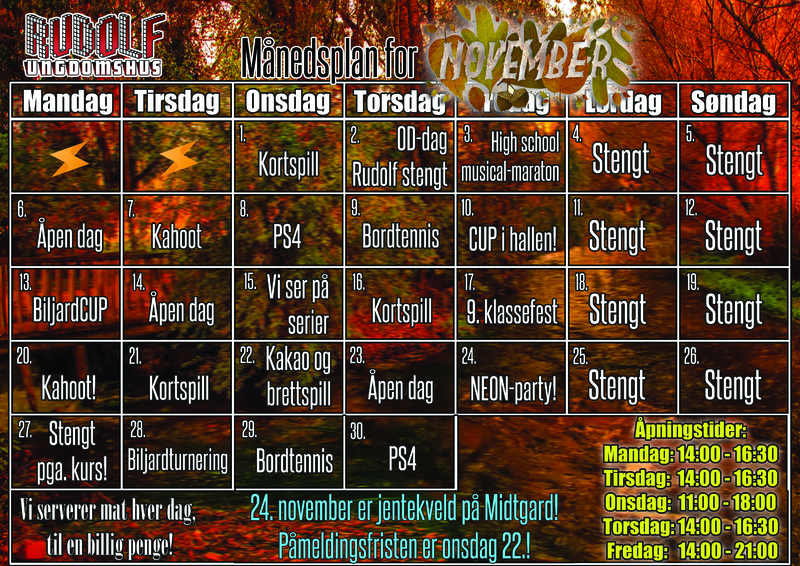 Månedsplan Rudolf november 2017