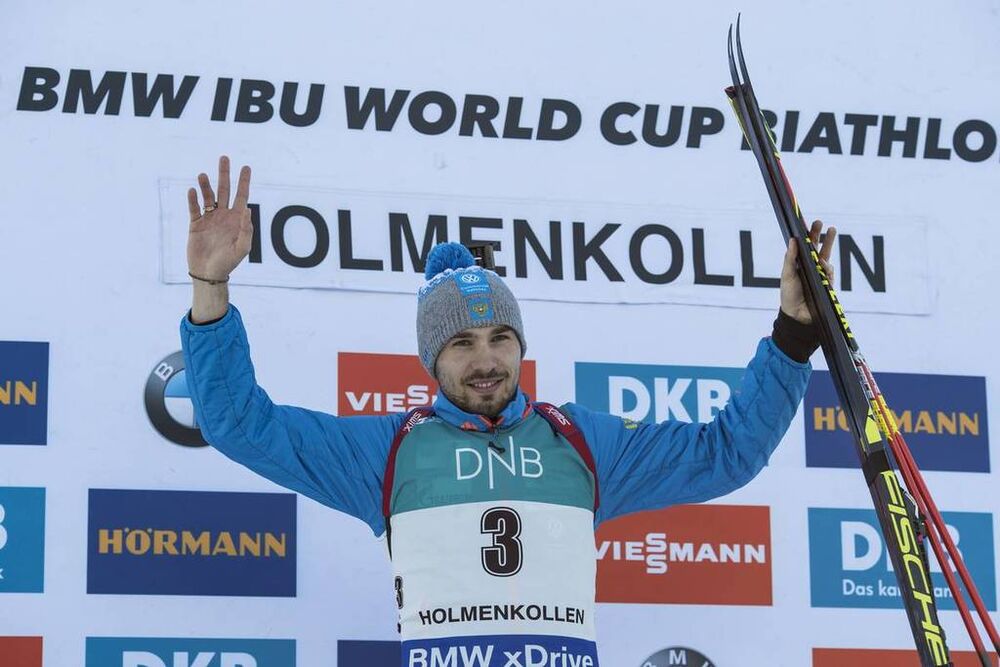 18.03.2017, Oslo, Norway (NOR):Anton Shipulin (RUS) -  IBU world cup biathlon, pursuit men, Oslo (NOR). www.nordicfocus.com. © Manzoni/NordicFocus. Every downloaded picture is fee-liable.