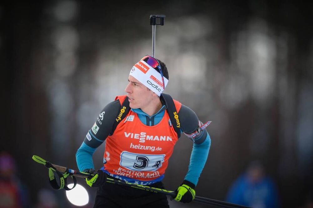 12.03.2017, Kontiolahti, Finland (FIN):Quentin Fillon Maillet (FRA) -  IBU world cup biathlon, relay mixed, Kontiolahti (FIN). www.nordicfocus.com. © Tumashov/NordicFocus. Every downloaded picture is fee-liable.