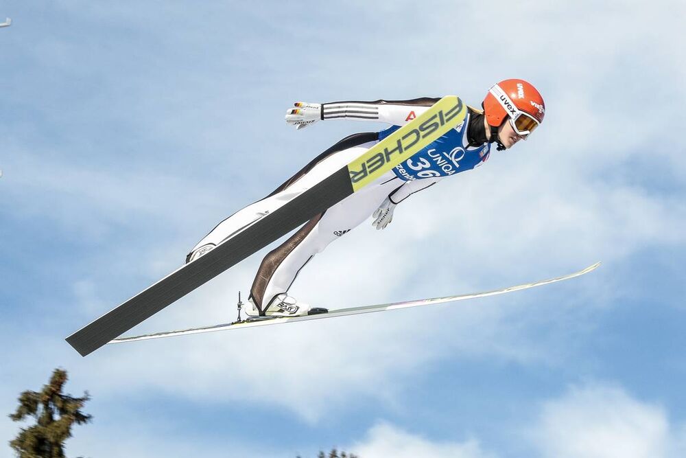 05.02.2017, Hinzenbach, Austria (AUT):Katharina Althaus (GER) - FIS world cup ski jumping ladies, individual HS94, Hinzenbach (AUT). www.nordicfocus.com. © Modica/NordicFocus. Every downloaded picture is fee-liable.