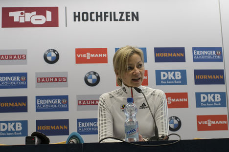 NordicFocus 09.02.2017, Hochfilzen, Austria (AUT):Nicole Resch (GER) IBU secretary general - IBU world championships biathlon, press conference of federal police of austria, Hochfilzen (AUT). www.nordicfocus.com. © NordicFocus. Every downloaded picture is fee-liab
