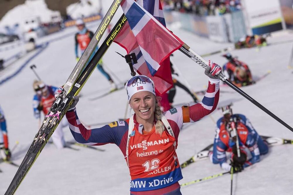 19.03.2017, Oslo, Norway (NOR):Tiril Eckhoff (NOR) -  IBU world cup biathlon, mass women, Oslo (NOR). www.nordicfocus.com. © Manzoni/NordicFocus. Every downloaded picture is fee-liable.