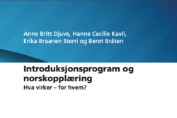 Introduksjonsprogram og norskopplæring