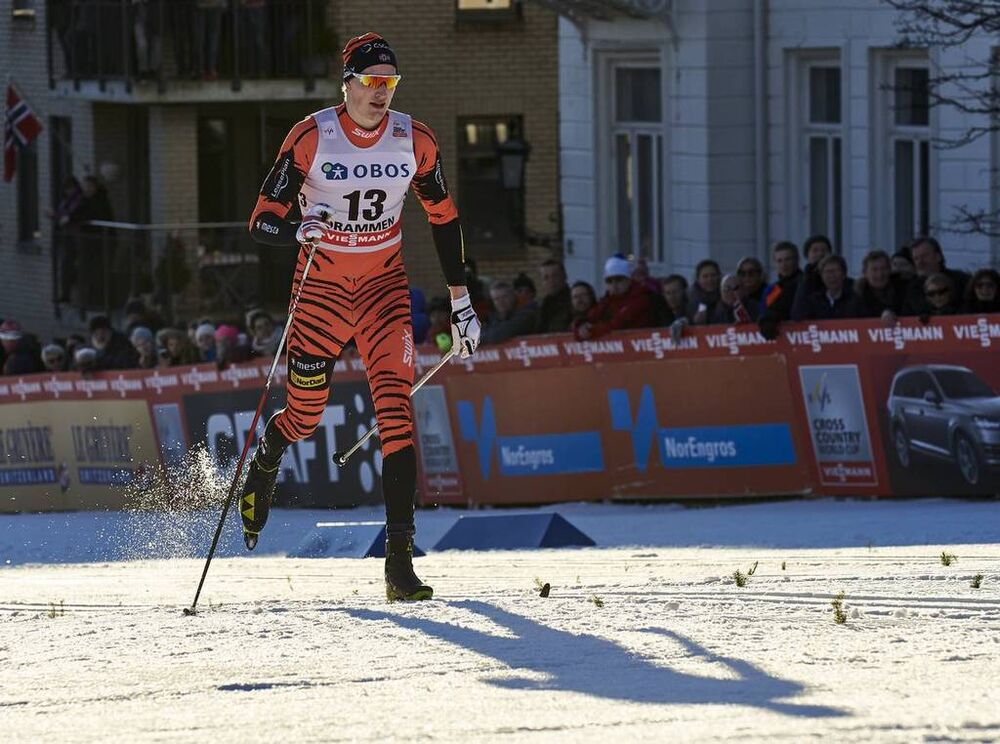 03.02.2016, Drammen, Norway (NOR):Paal Troean Aune (NOR) , racing on one ski - FIS world cup cross-country, individual sprint, Drammen (NOR). www.nordicfocus.com. © Felgenhauer/NordicFocus. Every downloaded picture is fee-liable.