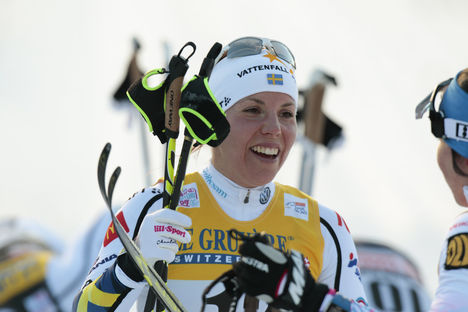 NordicFocus 07.01.2017, Val di Fiemme, Italy (ITA):Charlotte Kalla (SWE) - FIS world cup cross-country, tour de ski, mass women, Val di Fiemme (ITA). www.nordicfocus.com. © Modica/NordicFocus. Every downloaded picture is fee-liable.