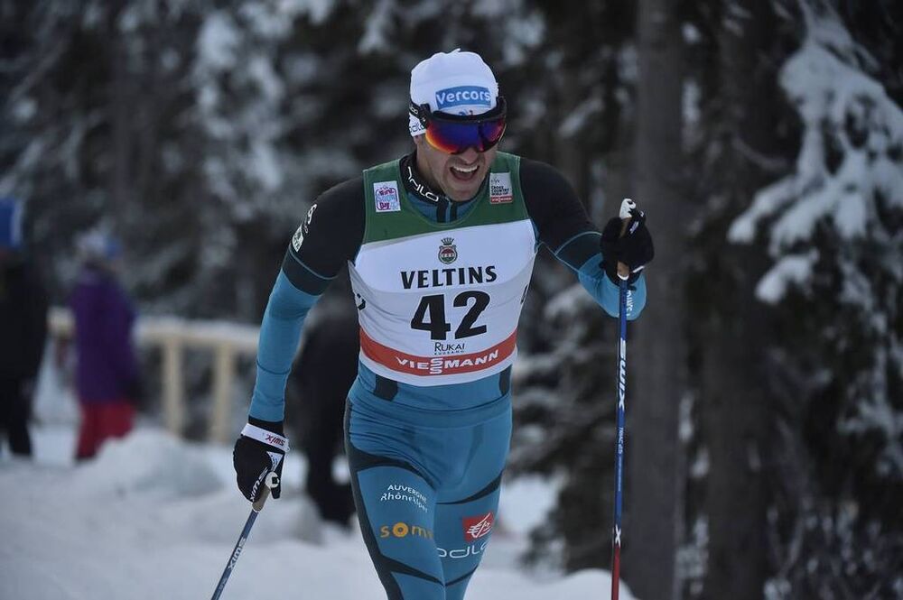 27.11.2016, Ruka, Finland (FIN):Maurice Manificat (FRA) - FIS world cup cross-country, 15km men, Ruka (FIN). www.nordicfocus.com. © THIBAUT/NordicFocus. Every downloaded picture is fee-liable.