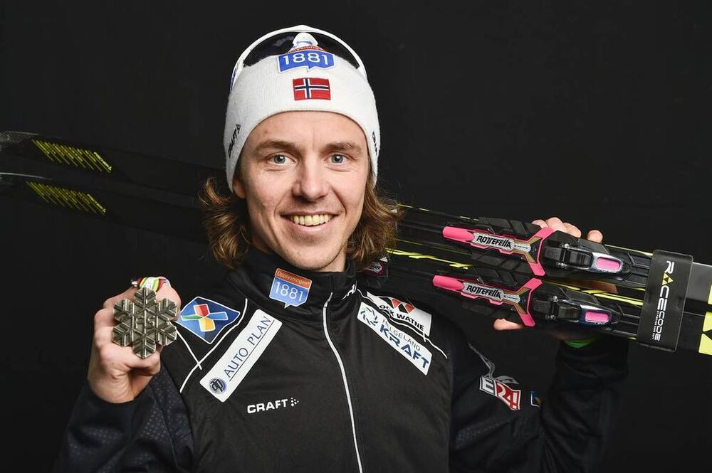 24.02.2017, Lahti, Finland (FIN):Mikko Kokslien (NOR) - FIS nordic world ski championships, nordic combined, medals, Lahti (FIN). www.nordicfocus.com. © NordicFocus. Every downloaded picture is fee-liable.