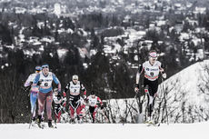 NordicFocus 12.03.2017, Oslo, Norway (NOR):Yulia Tchekaleva (RUS), Ingvild Flugstad Oestberg (NOR), Teresa Stadlober (AUT), (l-r) - FIS world cup cross-country, mass women, Oslo (NOR). www.nordicfocus.com. © NordicFocus. Every downloaded picture is fee-liable.