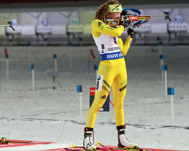HANNA ÖBERG valdes tillsammans med Sebastian Samuelsson till ”Årets genombrott” av Biathlonworld. Foto: THORD ERIC NILSSON