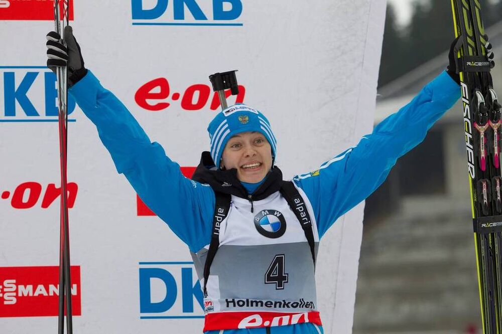 22.03.2014, Oslo, Norway (NOR): Olga Vilukhina (RUS)- IBU world cup biathlon Holmenkollen, pursuit women, Oslo (NOR). www.nordicfocus.com. © Manzoni/NordicFocus. Every downloaded picture is fee-liable.