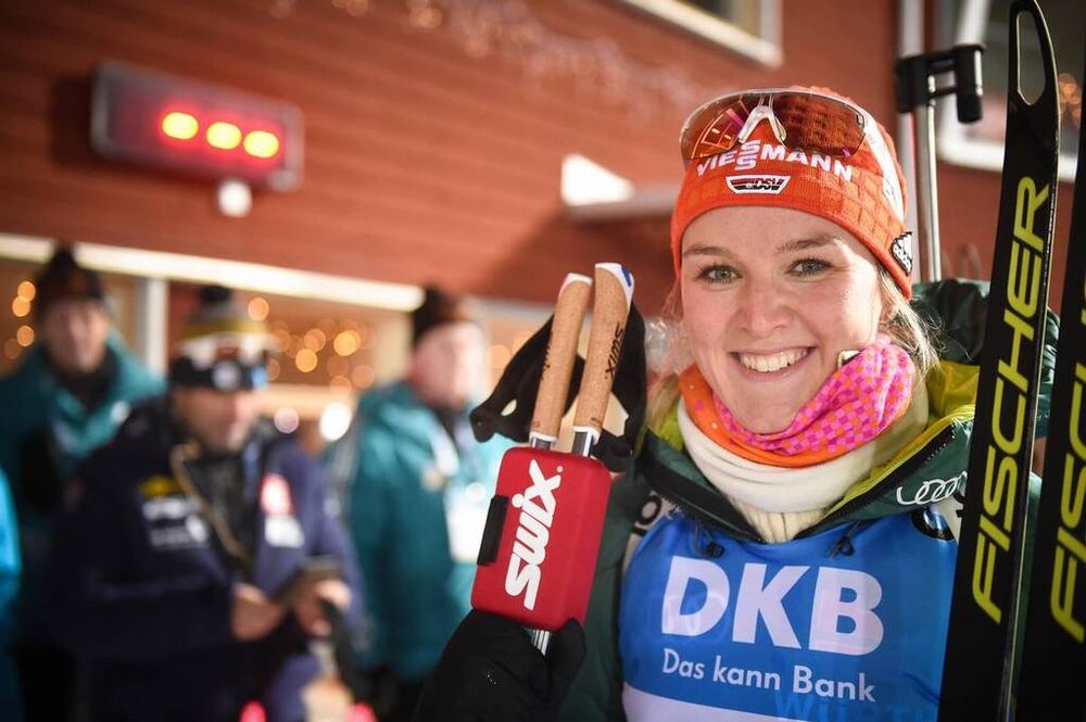 01.12.2017, Oestersund, Sweden, (SWE):Denise Herrmann (GER) - IBU world cup biathlon, sprint women, Oestersund (SWE). www.nordicfocus.com. © Tumashov/NordicFocus. Every downloaded picture is fee-liable.