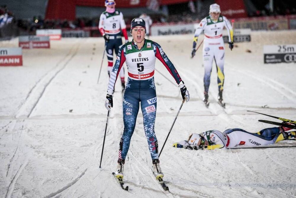 24.11.2017, Ruka, Finland (FIN):Sadie Bjornsen (USA) - FIS world cup cross-country, individual sprint, Ruka (FIN). www.nordicfocus.com. © Modica/NordicFocus. Every downloaded picture is fee-liable.