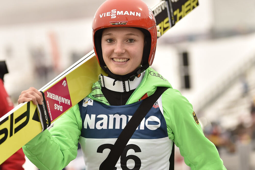 12.03.2017, Oslo, Norway (NOR):Katharina Althaus (GER) - FIS world cup ski jumping ladies, individual HS134, Oslo (NOR). www.nordicfocus.com. © Thibaut/NordicFocus. Every downloaded picture is fee-liable.