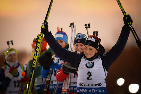 NordicFocus 03.12.2017, Oestersund, Sweden, (SWE):Justine Braisaz (FRA) - IBU world cup biathlon, pursuit women, Oestersund (SWE). www.nordicfocus.com. © Tumashov/NordicFocus. Every downloaded picture is fee-liable.