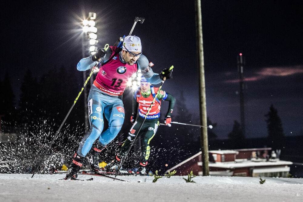 02.12.2017, Oestersund, Sweden, (SWE):Martin Fourcade (FRA) - IBU world cup biathlon, sprint men, Oestersund (SWE). www.nordicfocus.com. © Manzoni/NordicFocus. Every downloaded picture is fee-liable.