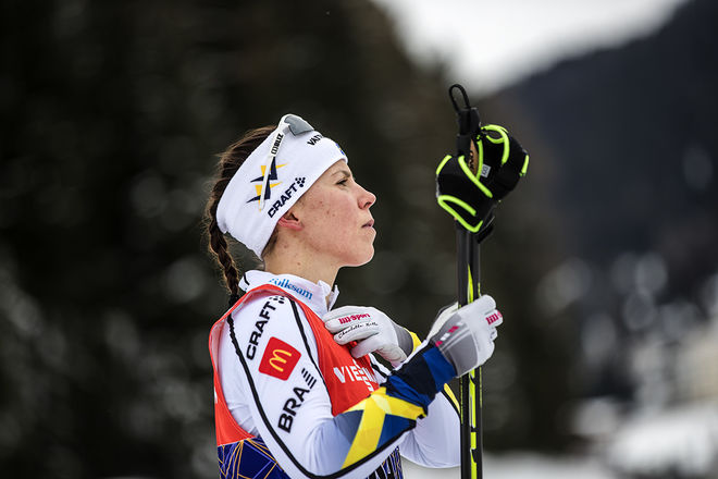 DET GICK INTE helt enligt planen för Charlotte Kalla i Davos. En 8:e plats blev resultatet. Foto: NORDIC FOCUS