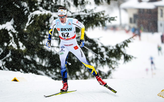 MARCUS HELLNER på väg mot en stark 6:e plats över 15 km fristil i Davos. Foto: NORDIC FOCUS