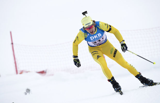 PEPPE FEMLING åkte den första sträckan i det svenska stafettlaget som tog en stark fjärde plats i världscupstafetten i Hochfilzen. Foto: NORDIC FOCUS