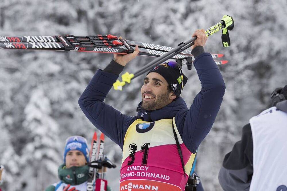 15.12.2017, Annecy-Le Grand Bornand, France (FRA):Martin Fourcade (FRA) -  IBU world cup biathlon, sprint men, Annecy-Le Grand Bornand (FRA). www.nordicfocus.com. © Manzoni/NordicFocus. Every downloaded picture is fee-liable.
