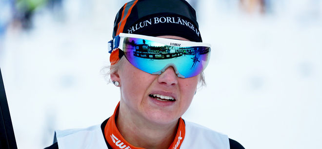 MAJA DAHLQVIST, Falun-Borlänge SK är ett av dom svenska hoppen för en topplaceringar i kvinnornas klassiska sprint i Piteå under fredagen. Foto/rights: KJELL-ERIK KRISTIANSEN/KEK-stock