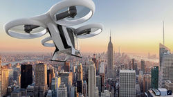 Er det slik vi skal reise i fremtiden? Flyselskapet Airbus tester ut CityAirbus. Det ser ut som science fiction, men det skal gjennomføre sine første flyvninger neste år. Foto: Airbus