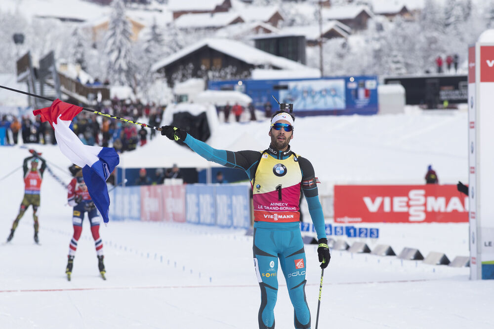 17.12.2017, Annecy-Le Grand Bornand, France (FRA):Martin Fourcade (FRA) -  IBU world cup biathlon, mass men, Annecy-Le Grand Bornand (FRA). www.nordicfocus.com. © Manzoni/NordicFocus. Every downloaded picture is fee-liable.