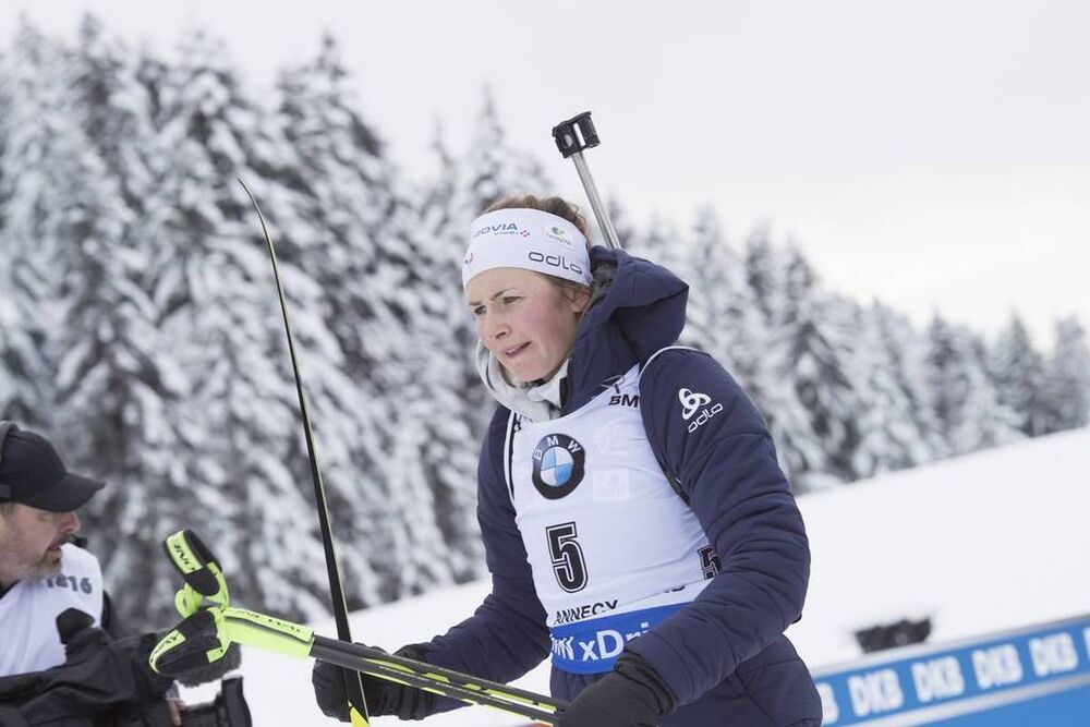 17.12.2017, Annecy-Le Grand Bornand, France (FRA):Justine Braisaz (FRA) -  IBU world cup biathlon, mass women, Annecy-Le Grand Bornand (FRA). www.nordicfocus.com. © Manzoni/NordicFocus. Every downloaded picture is fee-liable.