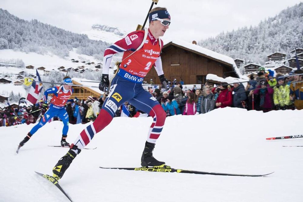 17.12.2017, Annecy-Le Grand Bornand, France (FRA):Johannes Thingnes Boe (NOR) -  IBU world cup biathlon, mass men, Annecy-Le Grand Bornand (FRA). www.nordicfocus.com. © Manzoni/NordicFocus. Every downloaded picture is fee-liable.