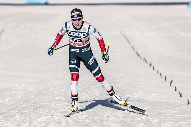 RAGNHILD HAGA har vunnit sin första världscuptävling och varit på pallen flera gånger den här säsongen. Nu står också hon över Tour de Ski. Foto: NORDIC FOCUS