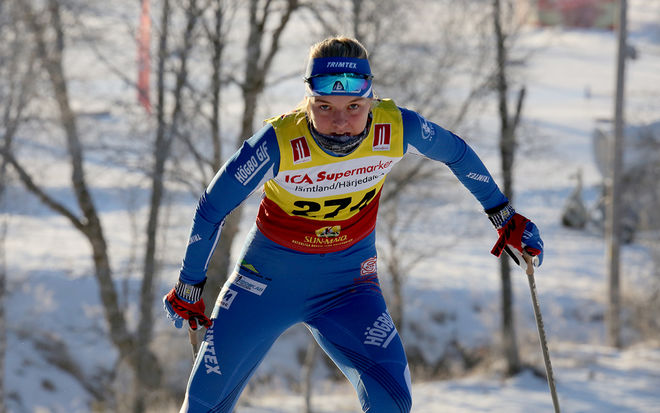 LOUISE LINDSTRÖM från Högbo GIF i Gästrikland har den bästa rankingen i sprint av dom yngre juniorerna som är födda i år 2000. Foto/rights: KJELL-ERIK KRISTIANSEN/KEK-stock