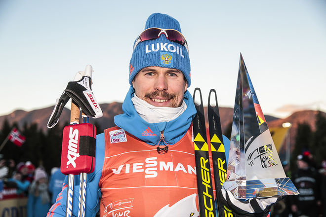 SERGEY USTIUGOV kommer till start för att försvara sin seger i Tour de Ski från förra säsongen. Foto: NORDIC FOCUS