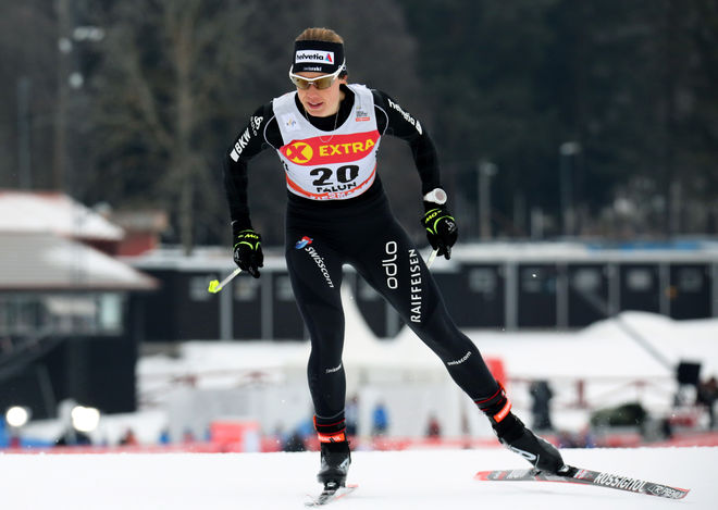 LAURIEN VAN DER GRAAFF tog sin första världscupseger på hemmaplan i Lenzerheide med en överraskande vinst i Tour de Ski-sprinten. Foto/rights: MARCELA HAVLOVA/KEK-stock