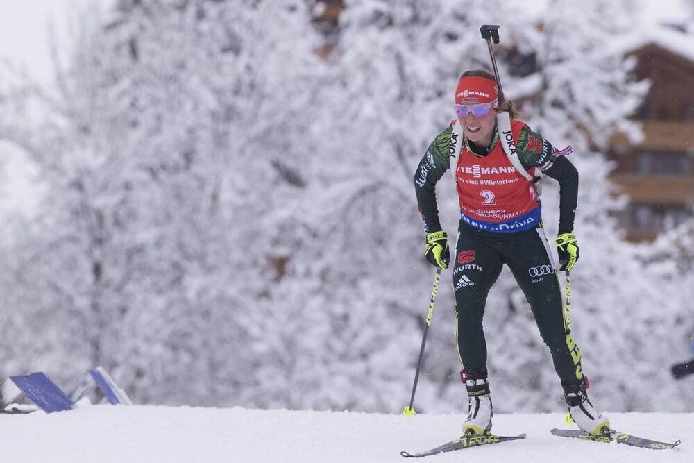 16.12.2017, Annecy-Le Grand Bornand, France (FRA):Laura Dahlmeier (GER) -  IBU world cup biathlon, pursuit women, Annecy-Le Grand Bornand (FRA). www.nordicfocus.com. © Manzoni/NordicFocus. Every downloaded picture is fee-liable.