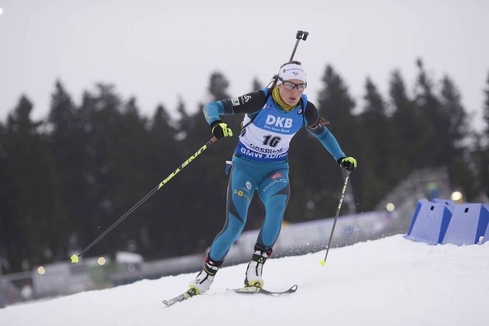 04.01.2018, Oberhof, Germany (GER):Justine Braisaz (FRA) -  IBU world cup biathlon, sprint women, Oberhof (GER). www.nordicfocus.com. © Manzoni/NordicFocus. Every downloaded picture is fee-liable.