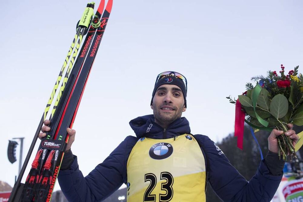 10.01.2018, Ruhpolding, Germany (GER):Martin Fourcade (FRA) -  IBU world cup biathlon, individual men, Ruhpolding (GER). www.nordicfocus.com. © Manzoni/NordicFocus. Every downloaded picture is fee-liable.