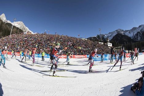 NordicFocus 21.01.2017, Antholz, Italy (ITA):Lisa Theresa Hauser (AUT), Marte Olsbu (NOR), Susan Dunklee (USA), (l-r) - IBU world cup biathlon, mass women, Antholz (ITA). www.nordicfocus.com. © Manzoni/NordicFocus. Every downloaded picture is fee-liable.