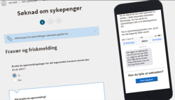 Hele prosessen, fra man oppsøker fastlegen til pengene er utbetalt, kan nå skje digitalt. Illustrasjonsbilde:  Infotjenester