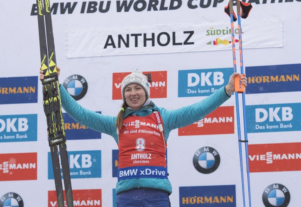 21.01.2018, Antholz, Italy (ITA):Darya Domracheva (BLR) -  IBU world cup biathlon, mass women, Antholz (ITA). www.nordicfocus.com. © Manzoni/NordicFocus. Every downloaded picture is fee-liable.