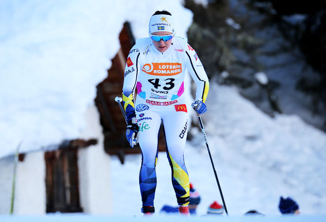 FALUN-BORLÄNGES Moa Molander Kristiansen var nöjd med en 10:e plats på U23-VM över 10 km klassisk stil i schweiziska Goms. Foto/rights: KJELL-ERIK KRISTIANSEN/KEK-stock