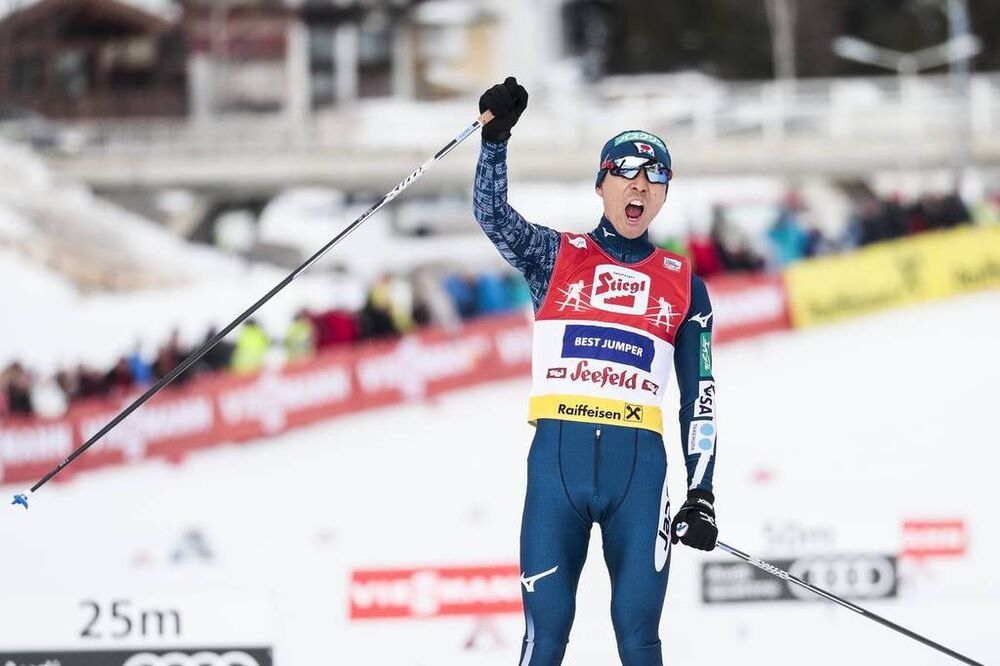 28.01.2018, Seefeld, Austria (AUT):Akito Watabe (JPN) - FIS world cup nordic combined, individual gundersen HS109/15km, Seefeld (AUT). www.nordicfocus.com. © Modica/NordicFocus. Every downloaded picture is fee-liable.