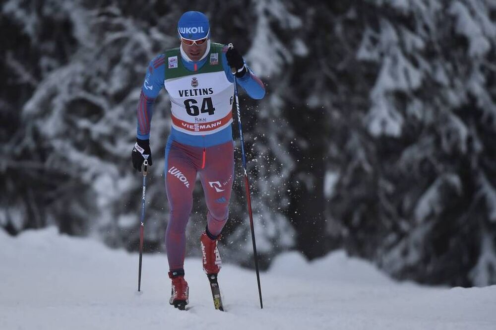 27.11.2016, Ruka, Finland (FIN):Maxim Vylegzhanin (RUS) - FIS world cup cross-country, 15km men, Ruka (FIN). www.nordicfocus.com. © THIBAUT/NordicFocus. Every downloaded picture is fee-liable.