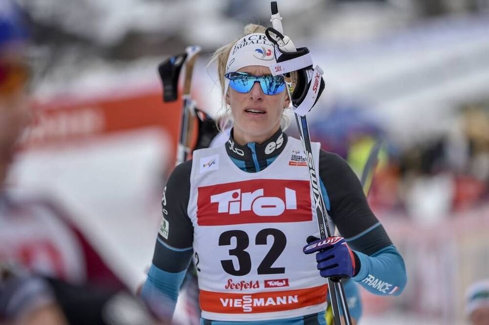 28.01.2018, Seefeld, Austria (AUT):Aurore Jean (FRA) - FIS world cup cross-country, mass women, Seefeld (AUT). www.nordicfocus.com. © Thibaut/NordicFocus. Every downloaded picture is fee-liable.
