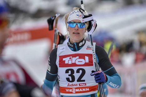NordicFocus 28.01.2018, Seefeld, Austria (AUT):Aurore Jean (FRA) - FIS world cup cross-country, mass women, Seefeld (AUT). www.nordicfocus.com. © Thibaut/NordicFocus. Every downloaded picture is fee-liable.