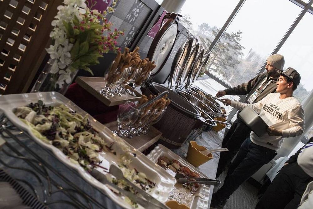 04.03.2017, Pyeong Chang, Korea (KOR):Event Feature: The media lounge with asiatic catering -  IBU world cup biathlon, training, Pyeong Chang (KOR). www.nordicfocus.com. © Manzoni/NordicFocus. Every downloaded picture is fee-liable.