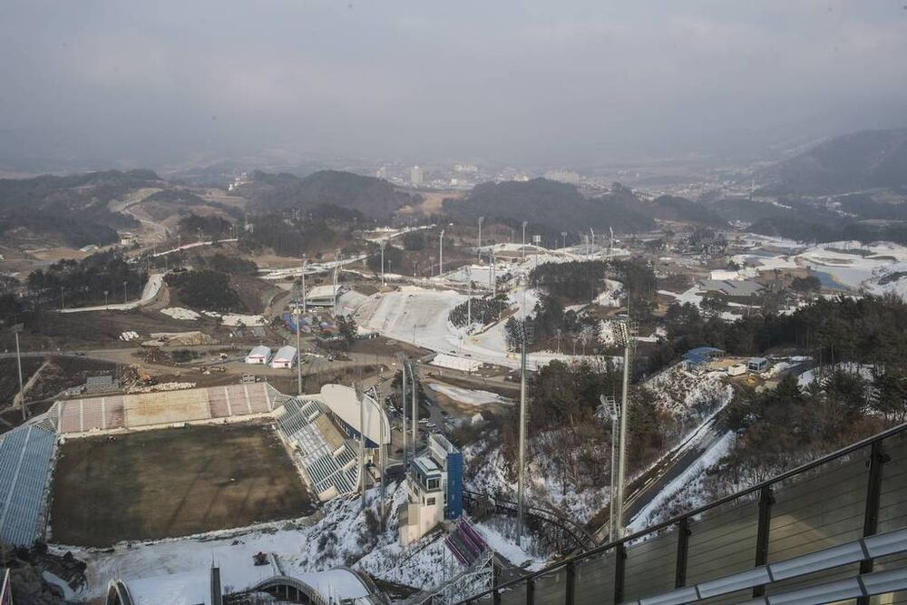 04.03.2017, Pyeong Chang, Korea (KOR):Event Feature: Overview from the Alpensia Ski Jumping Tower over the Alpensia Sport Park -  IBU world cup biathlon, training, Pyeong Chang (KOR). www.nordicfocus.com. © Manzoni/NordicFocus. Every downloaded picture