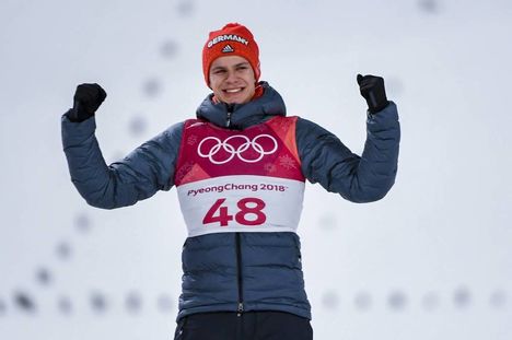 NordicFocus 10.02.2018, Pyeongchang, Korea (KOR):Andreas Wellinger (GER) - XXIII. Olympic Winter Games Pyeongchang 2018, ski jumping, individual HS109, Pyeongchang (KOR). www.nordicfocus.com. © Thibaut/NordicFocus. Every downloaded picture is fee-liable.