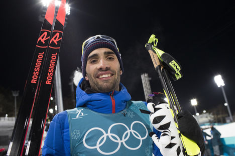 NordicFocus 12.02.2018, Pyeongchang, Korea (KOR):Martin Fourcade (FRA) - XXIII. Olympic Winter Games Pyeongchang 2018, biathlon, pursuit men, Pyeongchang (KOR). www.nordicfocus.com. © Manzoni/NordicFocus. Every downloaded picture is fee-liable.
