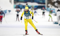 MONA BRORSSON gjorde också en kanoninsats i jaktstartsloppet på OS. Gick från 27:e till 10:e plats. Foto: NORDIC FOCUS